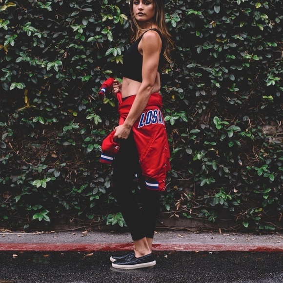 VINTAGE satin Starter jacket szM/L NBA LA Clippers varsity coat rare 90s 80s vtg - Picture 7 of 16